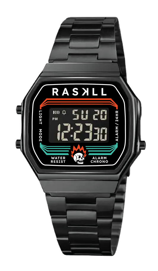 .Raskll. 769 / 35mm Stainless Steel Watch (Black)